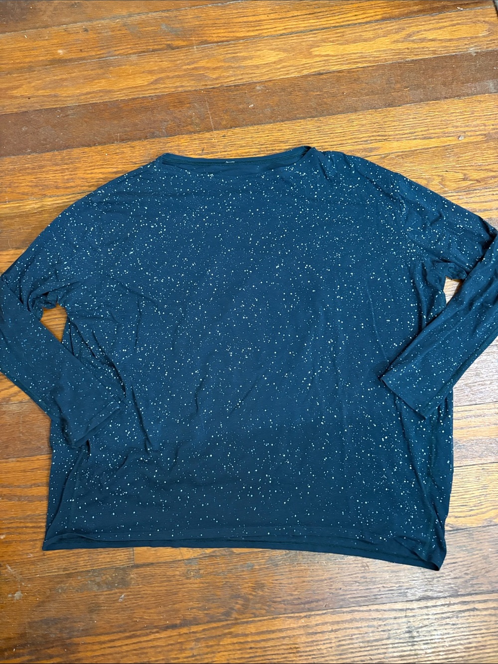 Lululemon Back In Action Long Sleeve *Splatter Submarine Deep Teal size 12